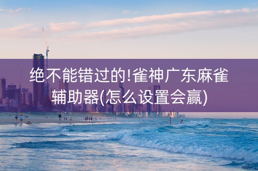 绝不能错过的!雀神广东麻雀辅助器(怎么设置会赢)