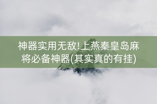 神器实用无敌!上燕秦皇岛麻将必备神器(其实真的有挂)