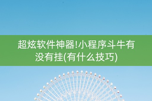 超炫软件神器!小程序斗牛有没有挂(有什么技巧)