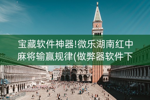 宝藏软件神器!微乐湖南红中麻将输赢规律(做弊器软件下载)