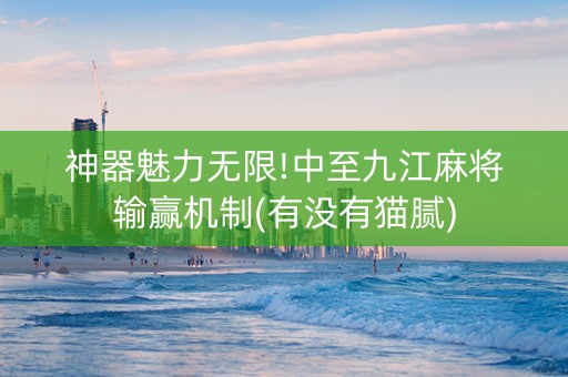 神器魅力无限!中至九江麻将输赢机制(有没有猫腻)