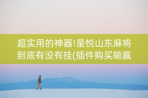 超实用的神器!星悦山东麻将到底有没有挂(插件购买输赢规律)