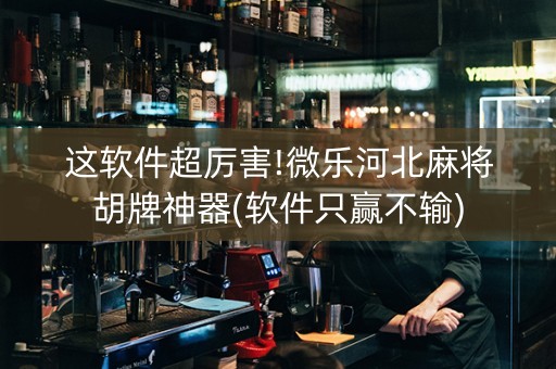 这软件超厉害!微乐河北麻将胡牌神器(软件只赢不输)