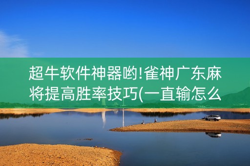 超牛软件神器哟!雀神广东麻将提高胜率技巧(一直输怎么办)