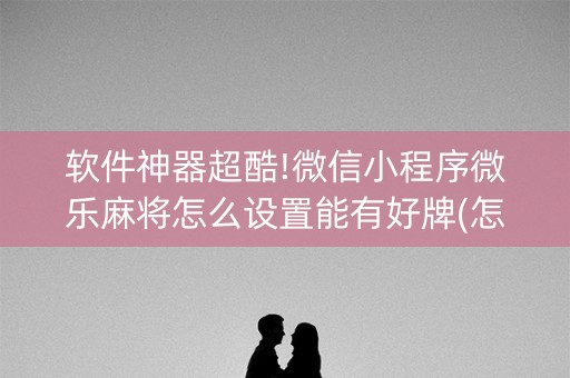 软件神器超酷!微信小程序微乐麻将怎么设置能有好牌(怎么设置胡牌)