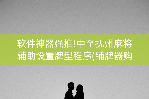 软件神器强推!中至抚州麻将辅助设置牌型程序(铺牌器购买)