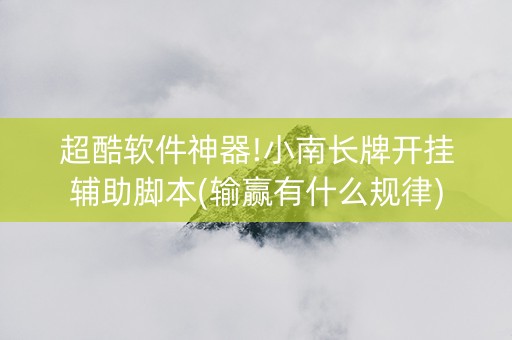 超酷软件神器!小南长牌开挂辅助脚本(输赢有什么规律)