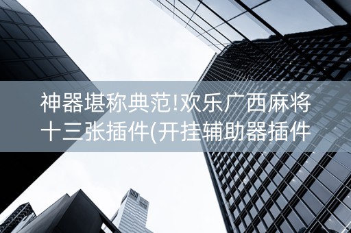 神器堪称典范!欢乐广西麻将十三张插件(开挂辅助器插件)