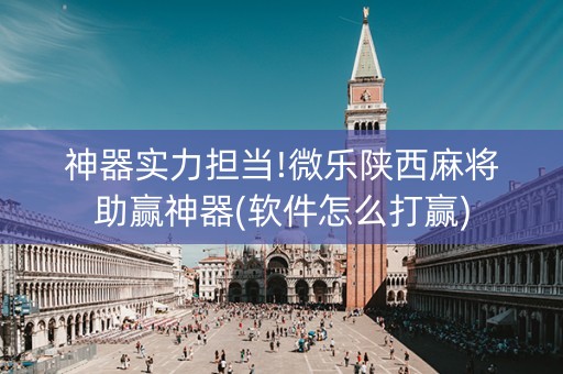 神器实力担当!微乐陕西麻将助赢神器(软件怎么打赢)