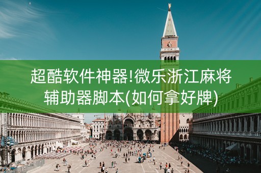 超酷软件神器!微乐浙江麻将辅助器脚本(如何拿好牌)