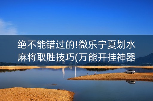 绝不能错过的!微乐宁夏划水麻将取胜技巧(万能开挂神器)