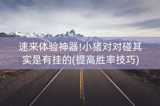 速来体验神器!小猪对对碰其实是有挂的(提高胜率技巧)