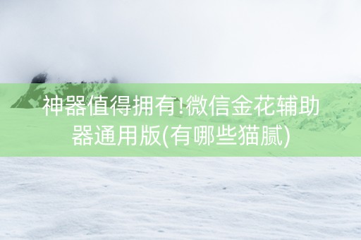 神器值得拥有!微信金花辅助器通用版(有哪些猫腻)