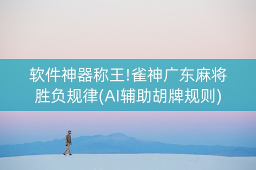 软件神器称王!雀神广东麻将胜负规律(AI辅助胡牌规则)