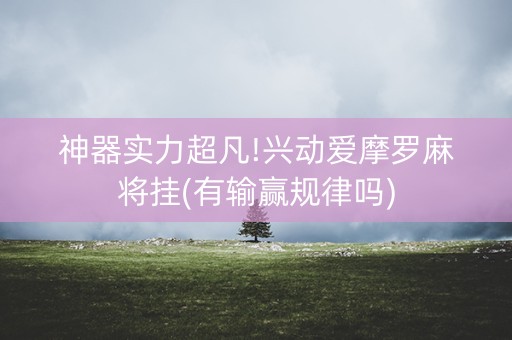 神器实力超凡!兴动爱摩罗麻将挂(有输赢规律吗)