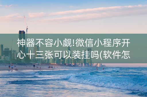 神器不容小觑!微信小程序开心十三张可以装挂吗(软件怎么打赢)
