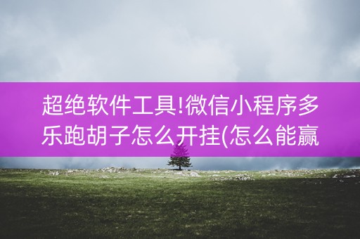 超绝软件工具!微信小程序多乐跑胡子怎么开挂(怎么能赢发牌规律)