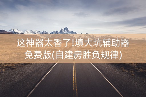 这神器太香了!填大坑辅助器免费版(自建房胜负规律)