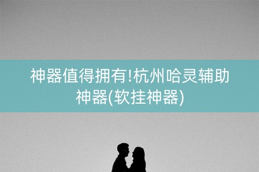 神器值得拥有!杭州哈灵辅助神器(软挂神器)