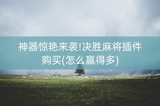 神器惊艳来袭!决胜麻将插件购买(怎么赢得多)
