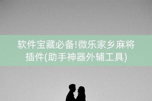 软件宝藏必备!微乐家乡麻将插件(助手神器外辅工具)