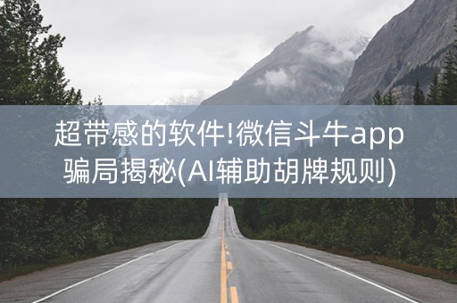 超带感的软件!微信斗牛app骗局揭秘(AI辅助胡牌规则)