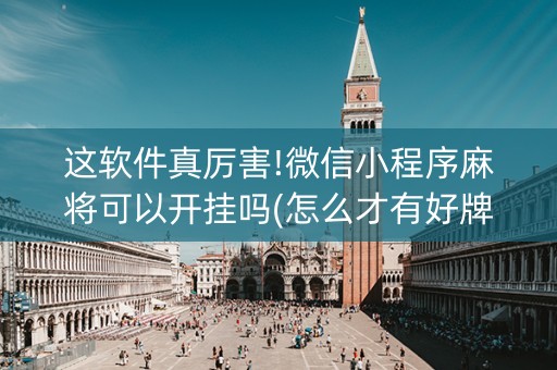 这软件真厉害!微信小程序麻将可以开挂吗(怎么才有好牌)