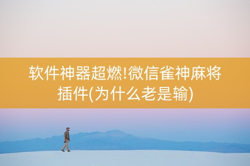 软件神器超燃!微信雀神麻将插件(为什么老是输)