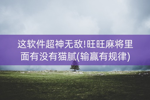 这软件超神无敌!旺旺麻将里面有没有猫腻(输赢有规律)