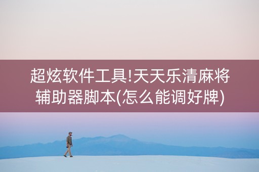 超炫软件工具!天天乐清麻将辅助器脚本(怎么能调好牌)
