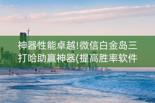 神器性能卓越!微信白金岛三打哈助赢神器(提高胜率软件)