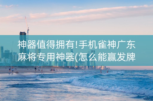 神器值得拥有!手机雀神广东麻将专用神器(怎么能赢发牌规律)