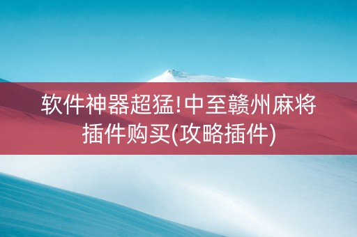 软件神器超猛!中至赣州麻将插件购买(攻略插件)