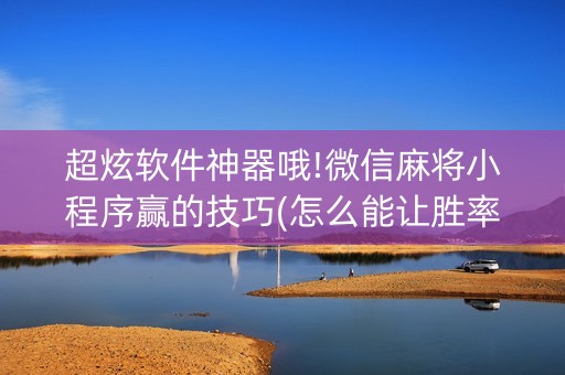 超炫软件神器哦!微信麻将小程序赢的技巧(怎么能让胜率高)