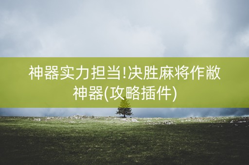 神器实力担当!决胜麻将作敝神器(攻略插件)