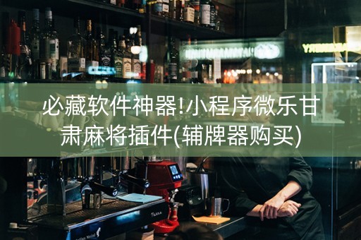 必藏软件神器!小程序微乐甘肃麻将插件(辅牌器购买)
