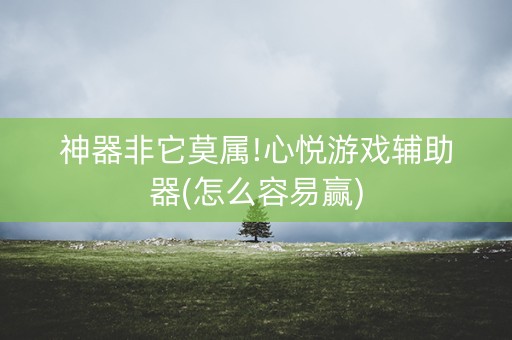 神器非它莫属!心悦游戏辅助器(怎么容易赢)