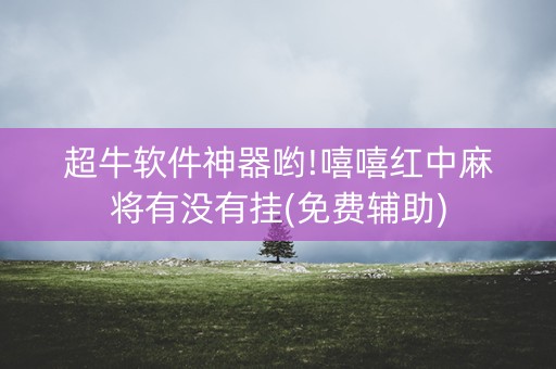 超牛软件神器哟!嘻嘻红中麻将有没有挂(免费辅助)