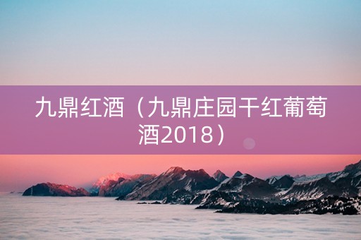 九鼎红酒（九鼎庄园干红葡萄酒2018）