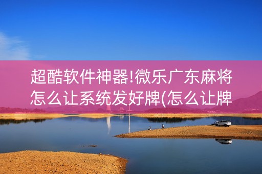 超酷软件神器!微乐广东麻将怎么让系统发好牌(怎么让牌更好)
