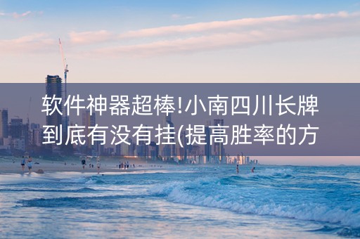软件神器超棒!小南四川长牌到底有没有挂(提高胜率的方法)