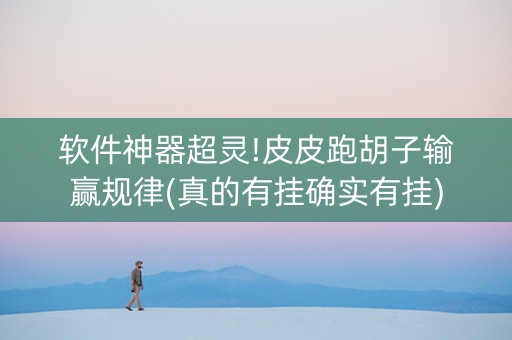 软件神器超灵!皮皮跑胡子输赢规律(真的有挂确实有挂)
