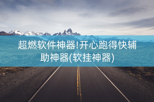 超燃软件神器!开心跑得快辅助神器(软挂神器)