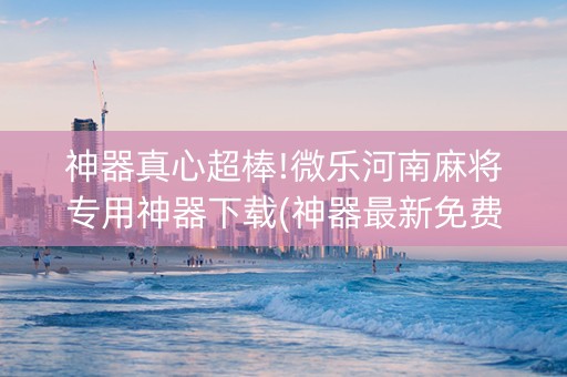 神器真心超棒!微乐河南麻将专用神器下载(神器最新免费)