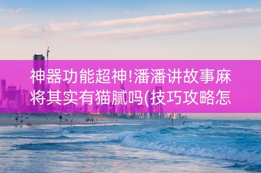 神器功能超神!潘潘讲故事麻将其实有猫腻吗(技巧攻略怎样拿好牌)