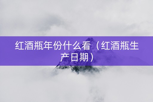 红酒瓶年份什么看（红酒瓶生产日期）