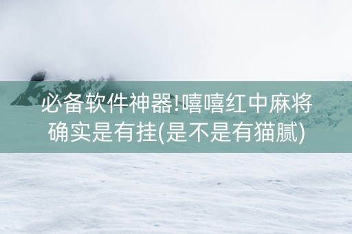 必备软件神器!嘻嘻红中麻将确实是有挂(是不是有猫腻)