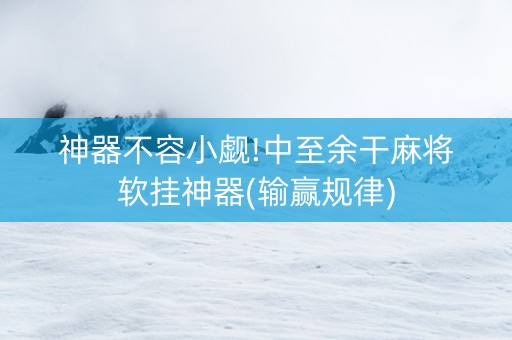 神器不容小觑!中至余干麻将软挂神器(输赢规律)