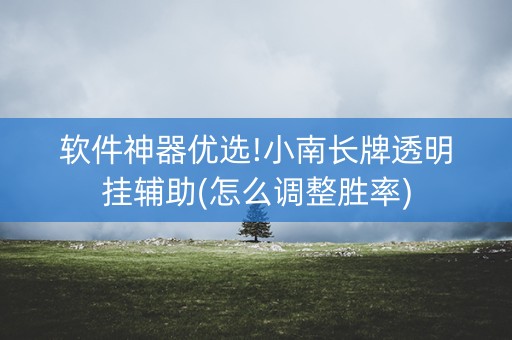 软件神器优选!小南长牌透明挂辅助(怎么调整胜率)