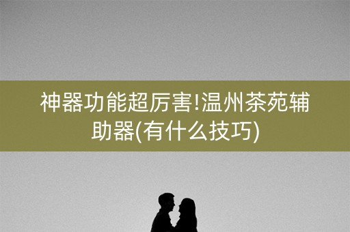 神器功能超厉害!温州茶苑辅助器(有什么技巧)